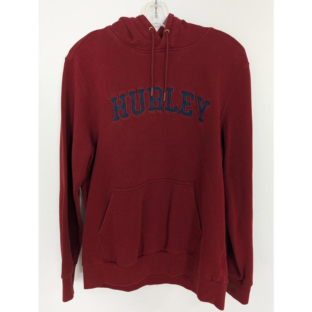 Hurley Women's Burgundy Hoodie Size Medium Streetwear Cotton Gorpcore